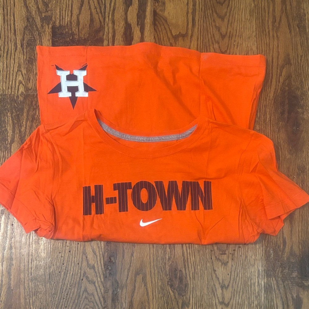 Nike Kids / women Bright Orange H-Town Tee Houston Astros